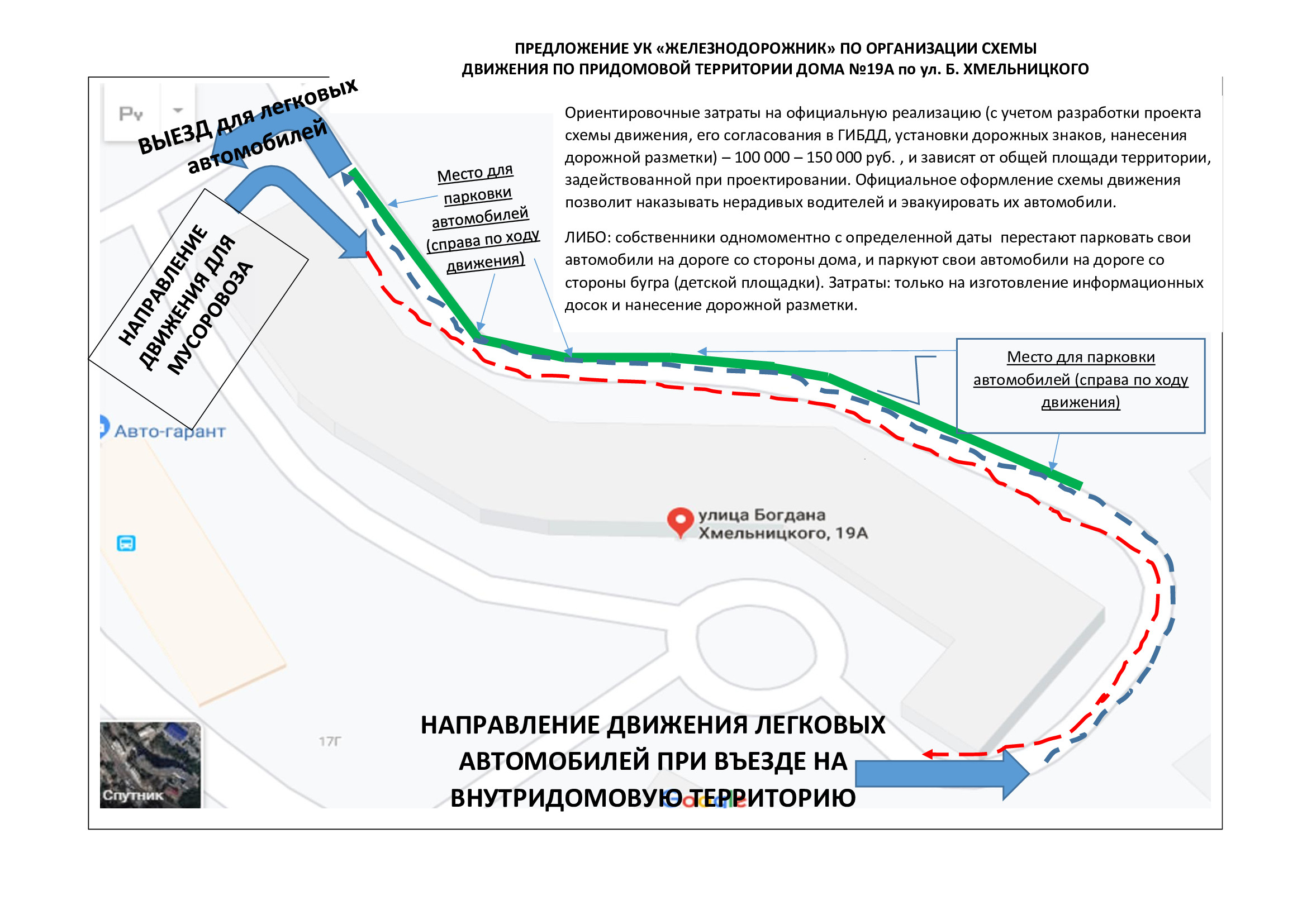 Проект установки шлагбаума на придомовой территории образец